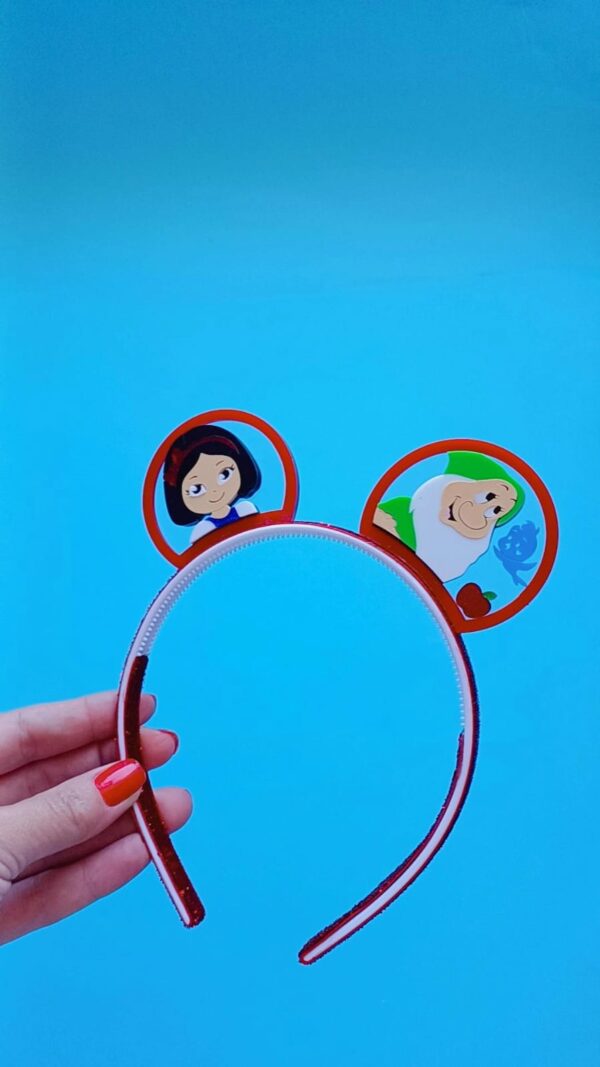 Tiara Orelhinha Branca de Neve - Imagem 3