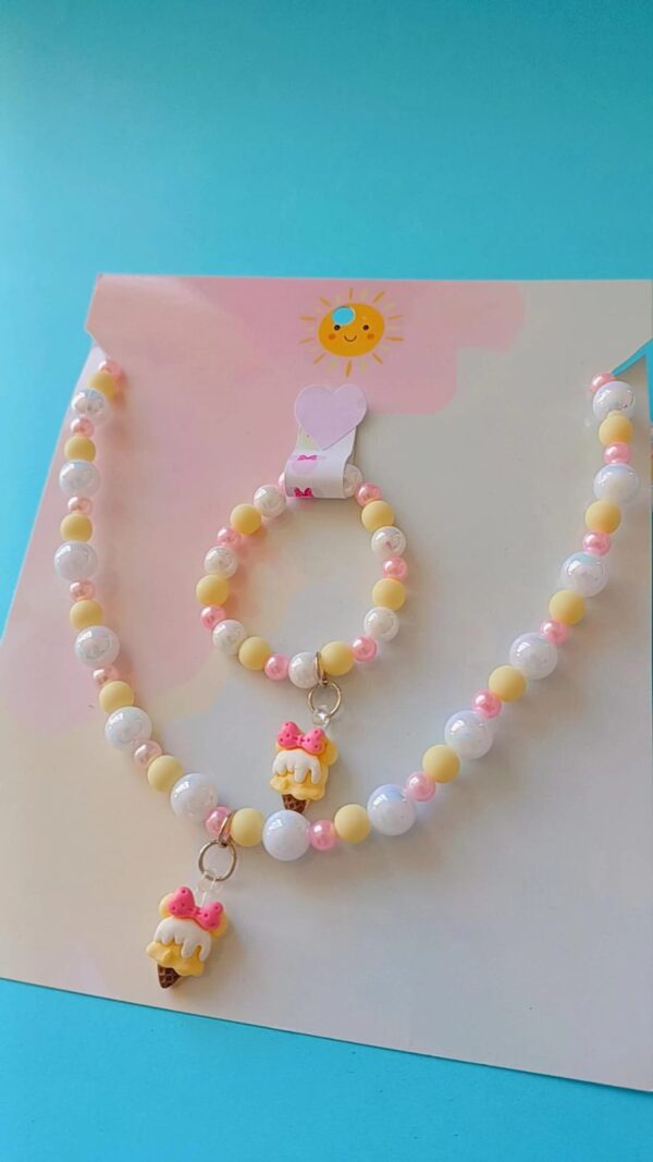Kit Colar+Pulseira Sorvetinho Minnie - Imagem 3