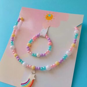 Colar+Pulseira Estrela Cadente