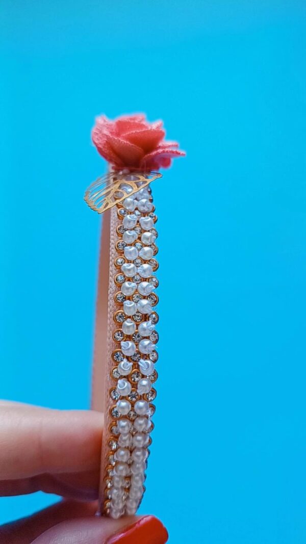 Tiara Luxo Flores e Folhas - Imagem 2