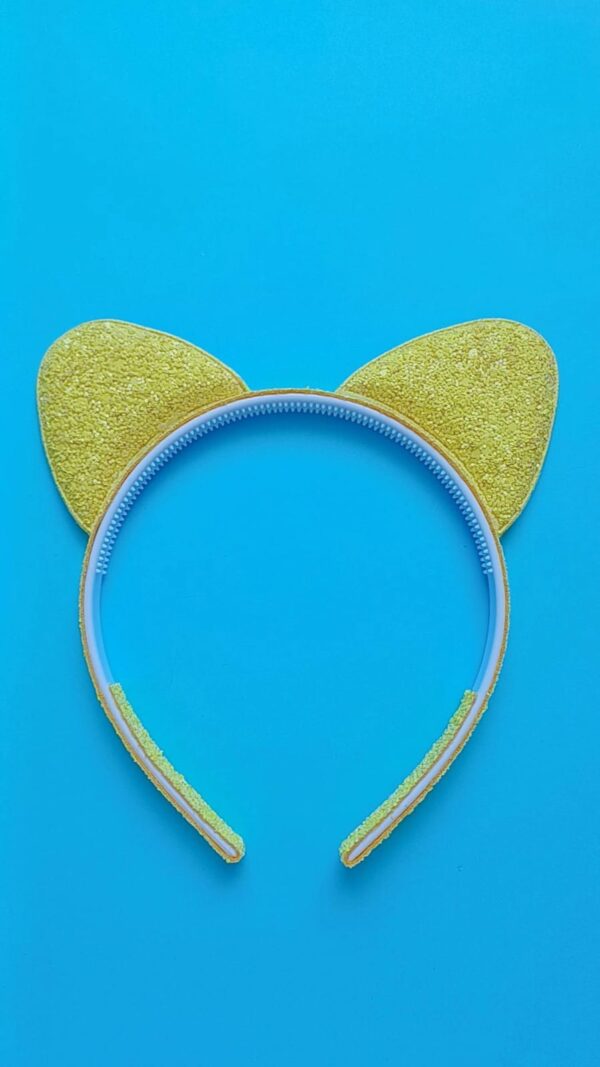 Tiara Orelhinhas Amarelo Neon