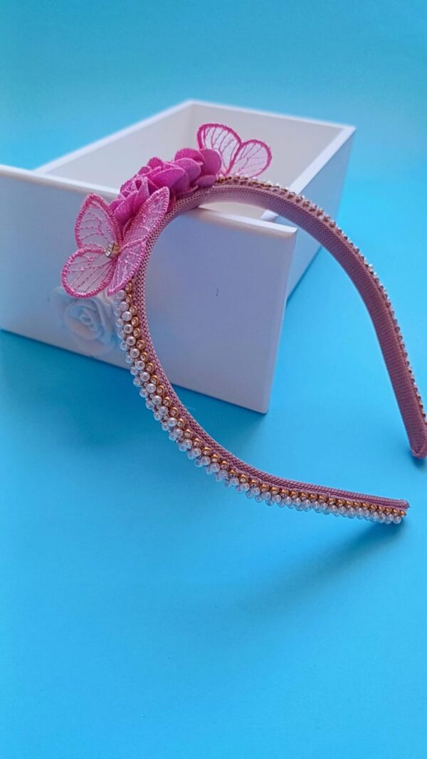 Tiara Luxo Rosê Pérolas e Strass - Imagem 3