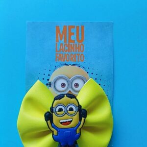 Laço Minion Amarelo Neon