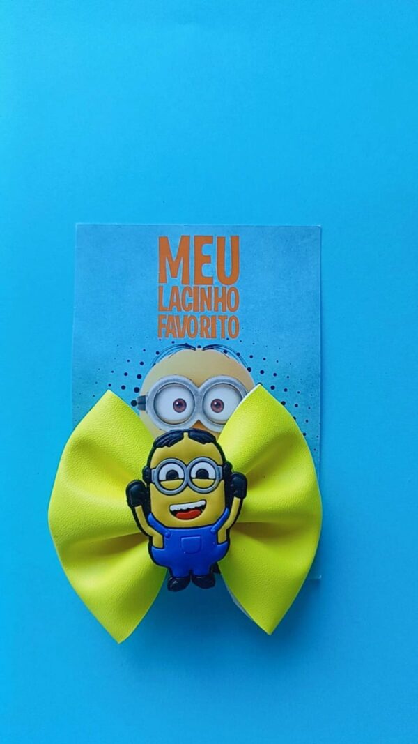 Laço Minion Amarelo Neon
