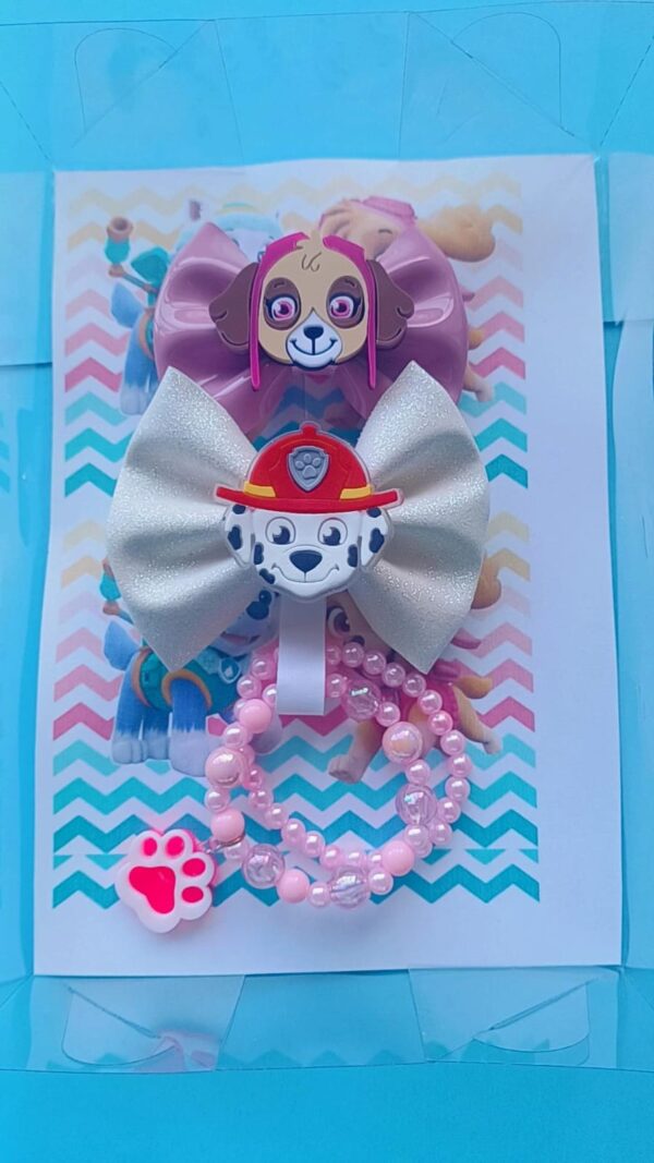 Kit Patrulha Canina Branco e Rosa- 4 peças - Imagem 4