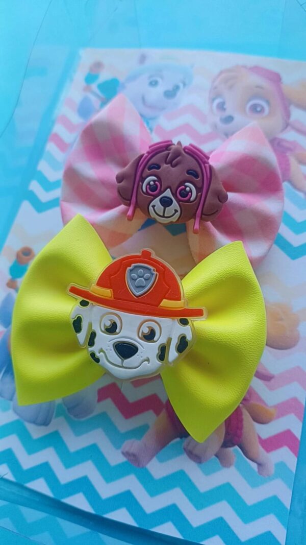 Kit Patrulha Canina Xadrez Rosa e Amarelo- 2 peças - Imagem 2