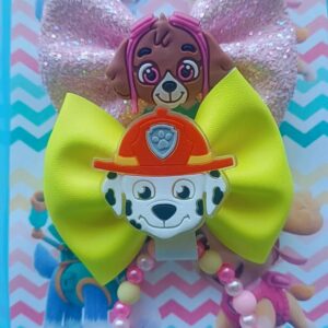 Kit  Patrulha Canina Rosa e Amarelo Neon