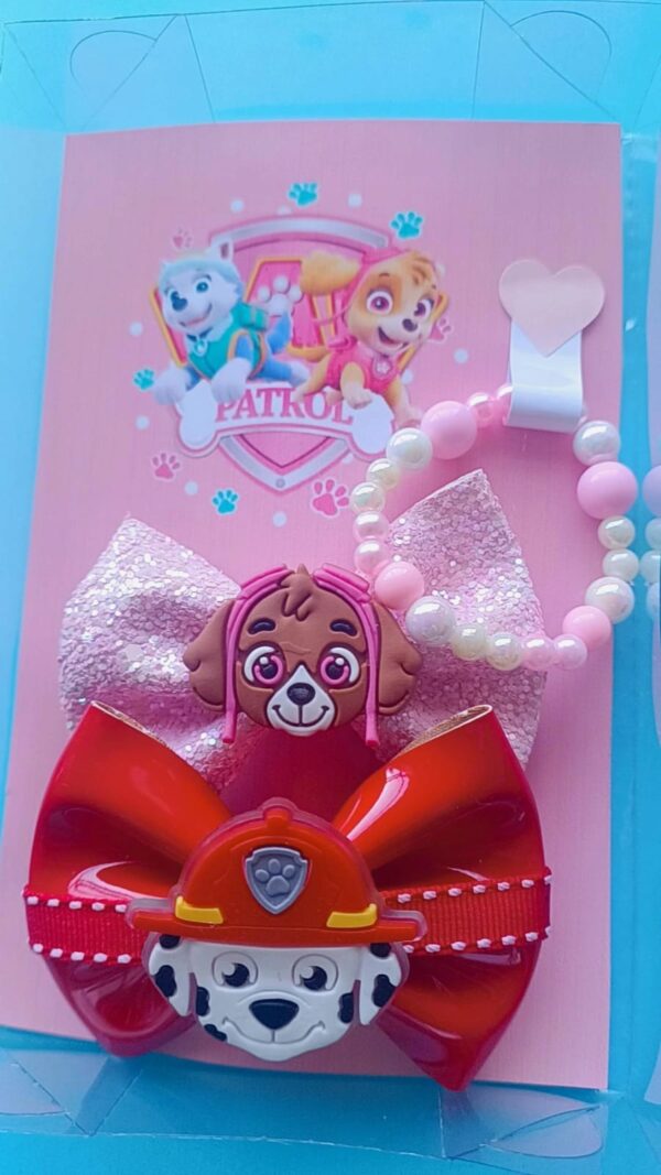 Kit Patrulha Canina Rosa e Vermelho