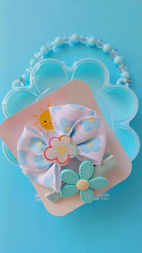 Kit Bolsa Flor Azul - Imagem 2