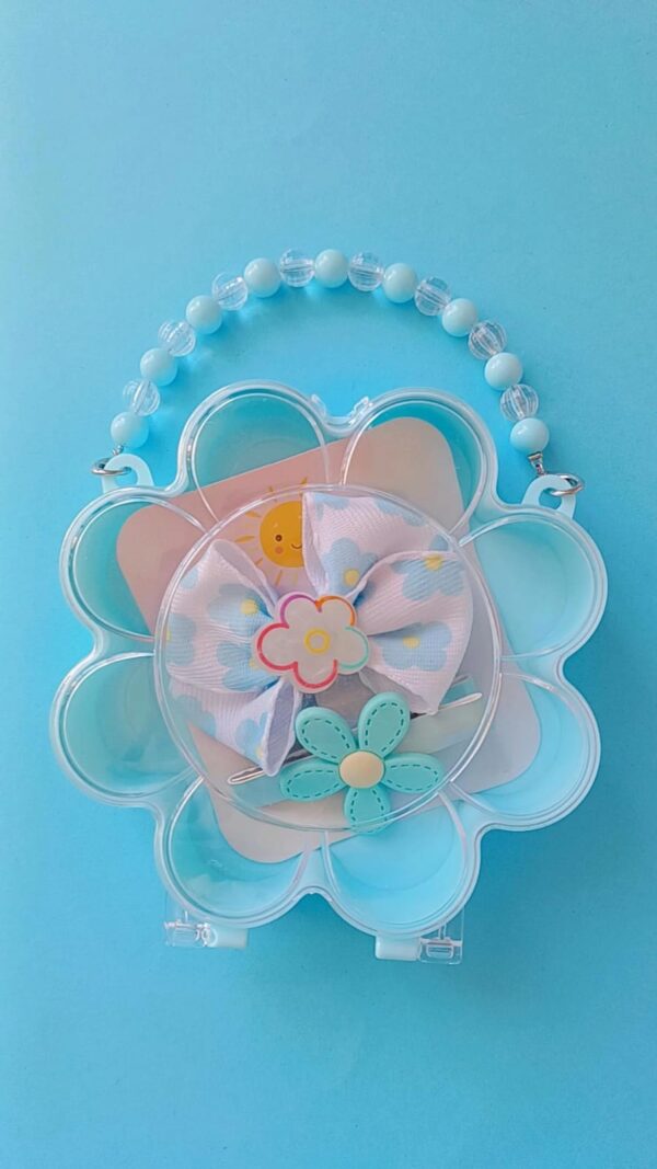 Kit Bolsa Flor Azul