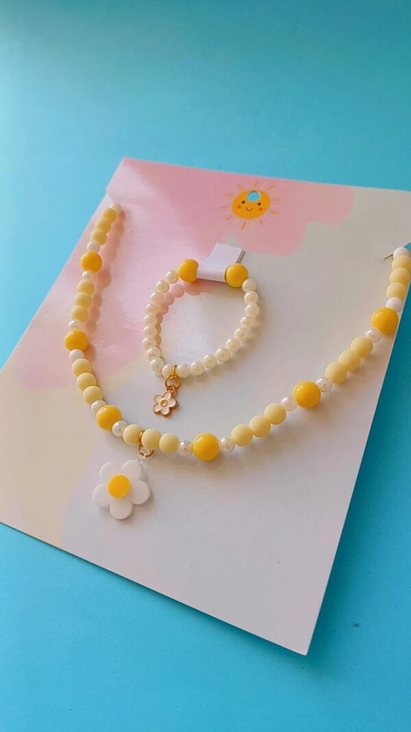 Kit Colar+Pulseira Margaridas - Imagem 2