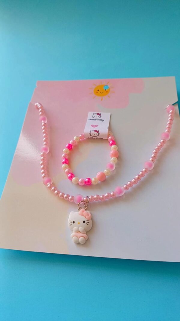 Kit Colar+Pulseira Hello Kitty