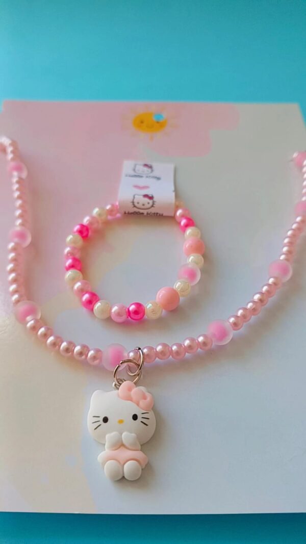 Kit Colar+Pulseira Hello Kitty - Imagem 2