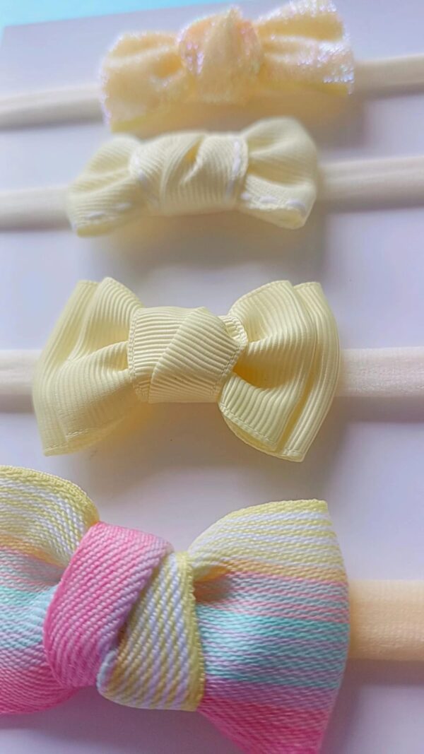 Kit Faixinhas Amarelo&Candy collor-4 peças
