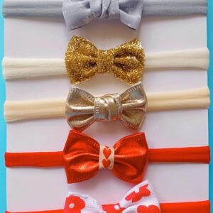 Kit Faixinha Vermelho/Dourado/Cinza-5 peças