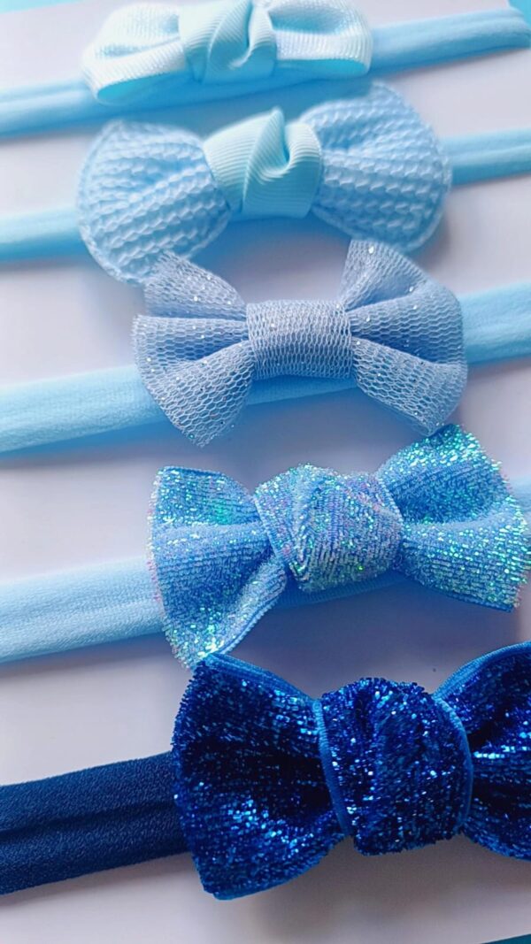 Kit Faixinhas tons de Azul- 5 peças