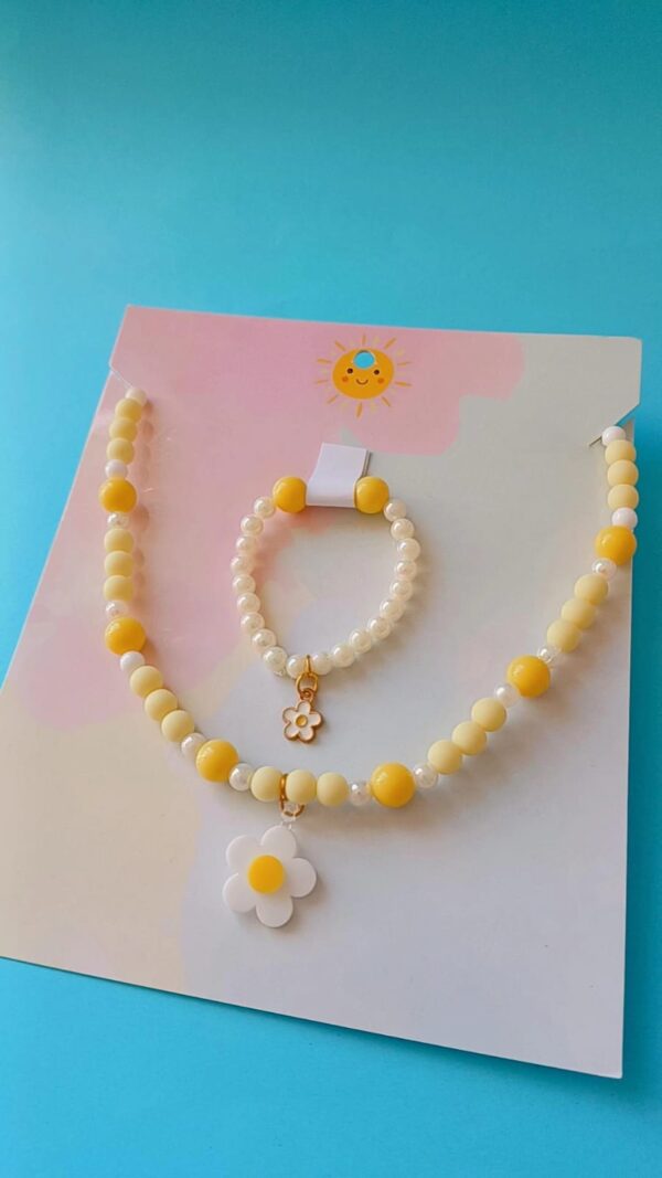 Kit Colar+Pulseira Margaridas - Imagem 3