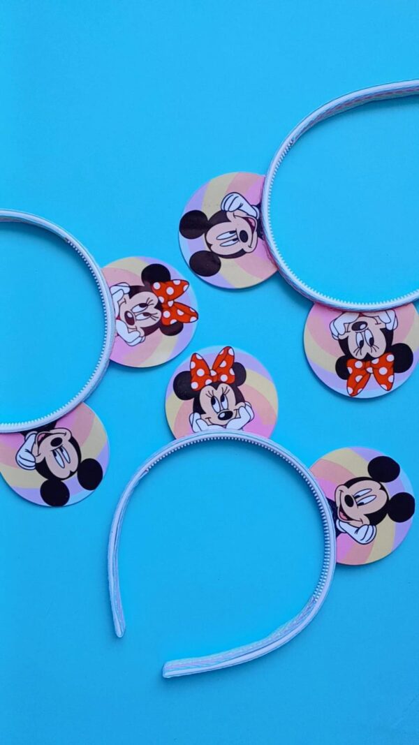 Tiara Orelhinhas Minnie e Mickey Candy Collor - Imagem 4