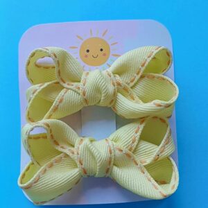 Parzinho Jeans Amarelo