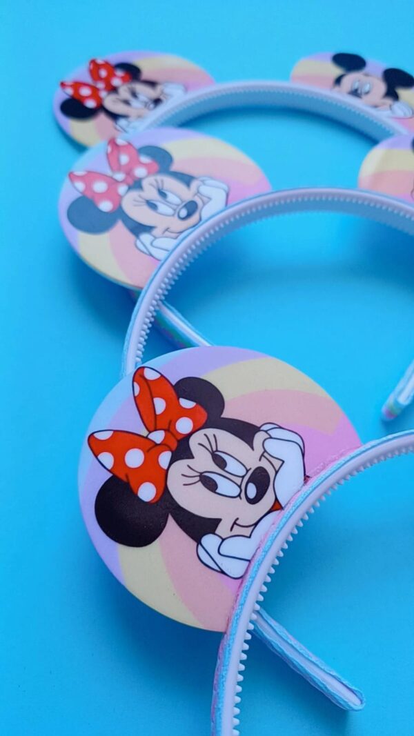 Tiara Orelhinhas Minnie e Mickey Candy Collor - Imagem 3