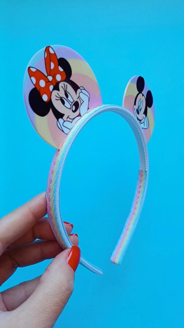 Tiara Orelhinhas Minnie e Mickey Candy Collor - Imagem 5