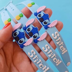 Pulseira Emborrachada Stitch