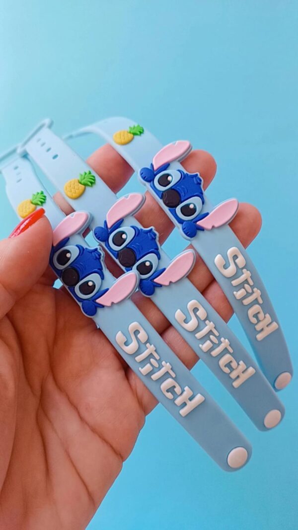 Pulseira Emborrachada Stitch