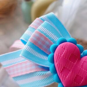 Tiara Inquebrável Coração Junino – Azul e Rosa