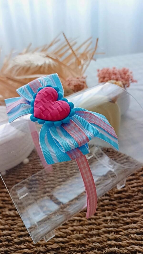 Tiara Inquebrável Coração Junino – Azul e Rosa - Imagem 2