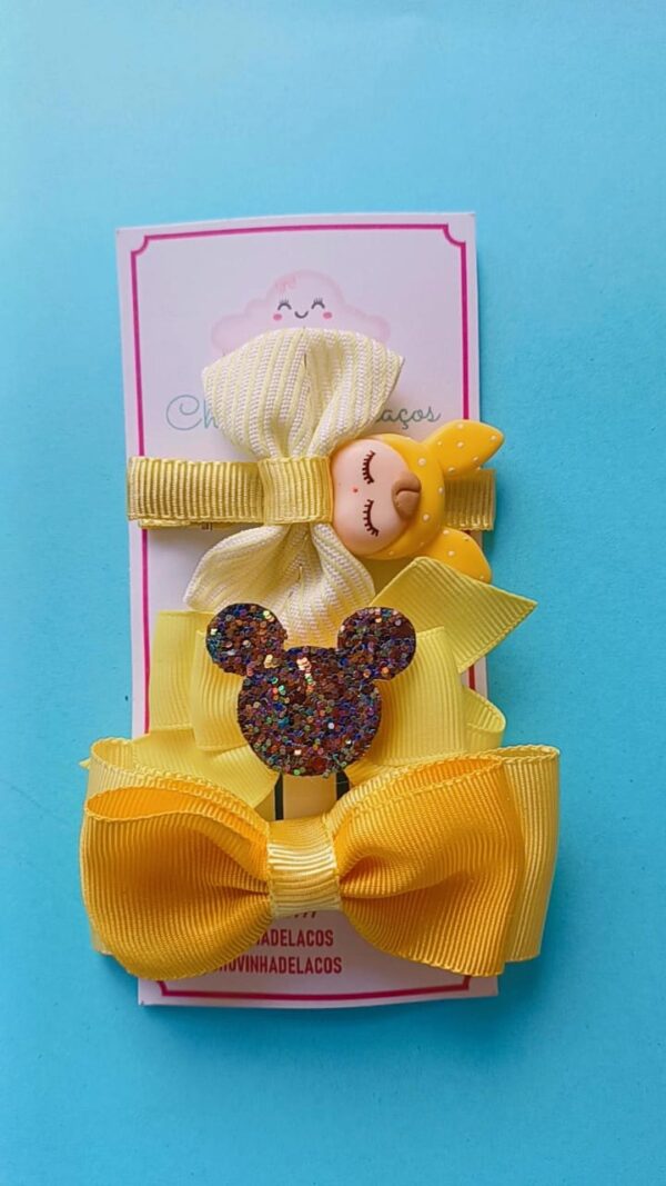 Hairclip Me Too & Mickey- Amarelo